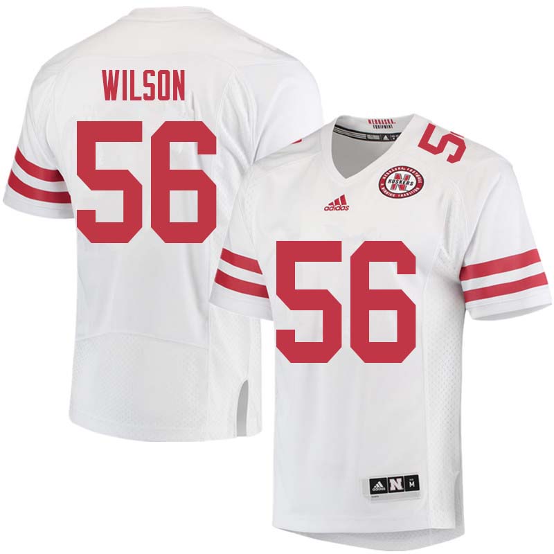 Men #56 Boe Wilson Nebraska Cornhuskers College Football Jerseys Sale-White - Click Image to Close